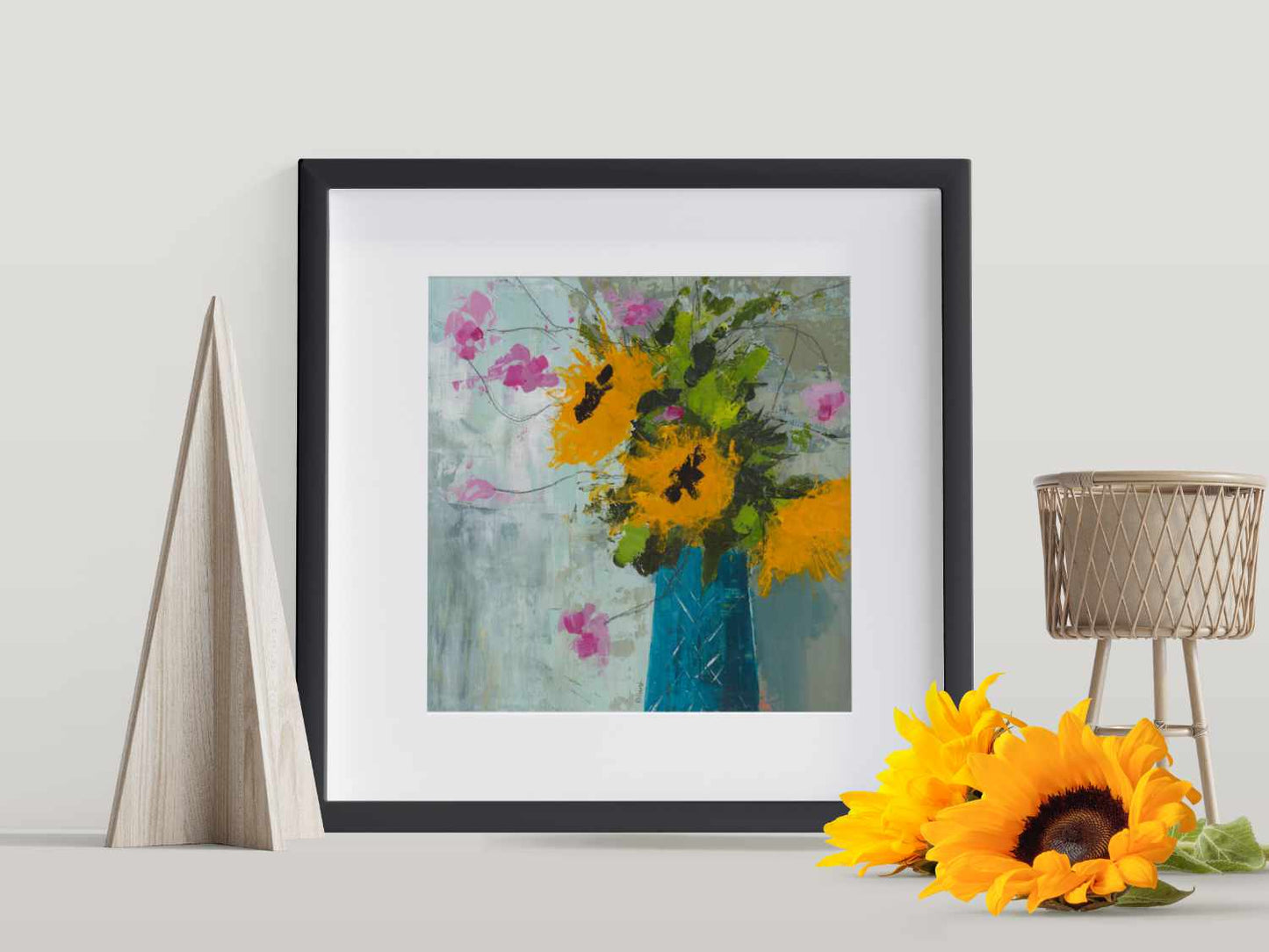Sunflowers and Cosmos Limited Edition Giclee Print