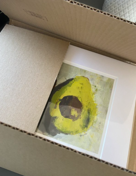 Signed Avocado Giclee Print by Rebecca Hurst Artist in Box