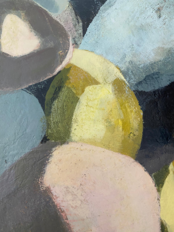 Closeup of Scottish Pebbles Painting by Rebecca Hurst Artist