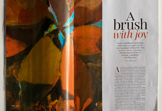 Hampshire Life Magazine - A brush with joy article about Rebecca Hurst Artist