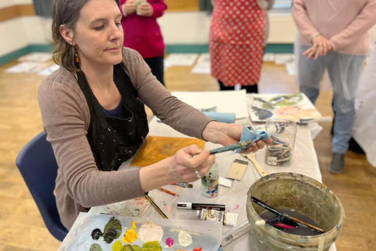 Rebecca Hurst Teaching Painting with Acrylic and Mixed Media