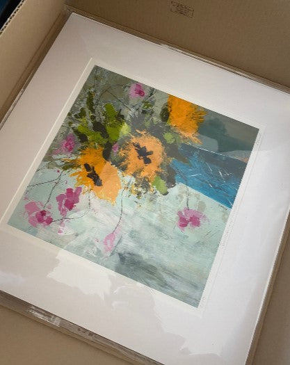 Sunflowers and Cosmos Limited Edition Giclee Print