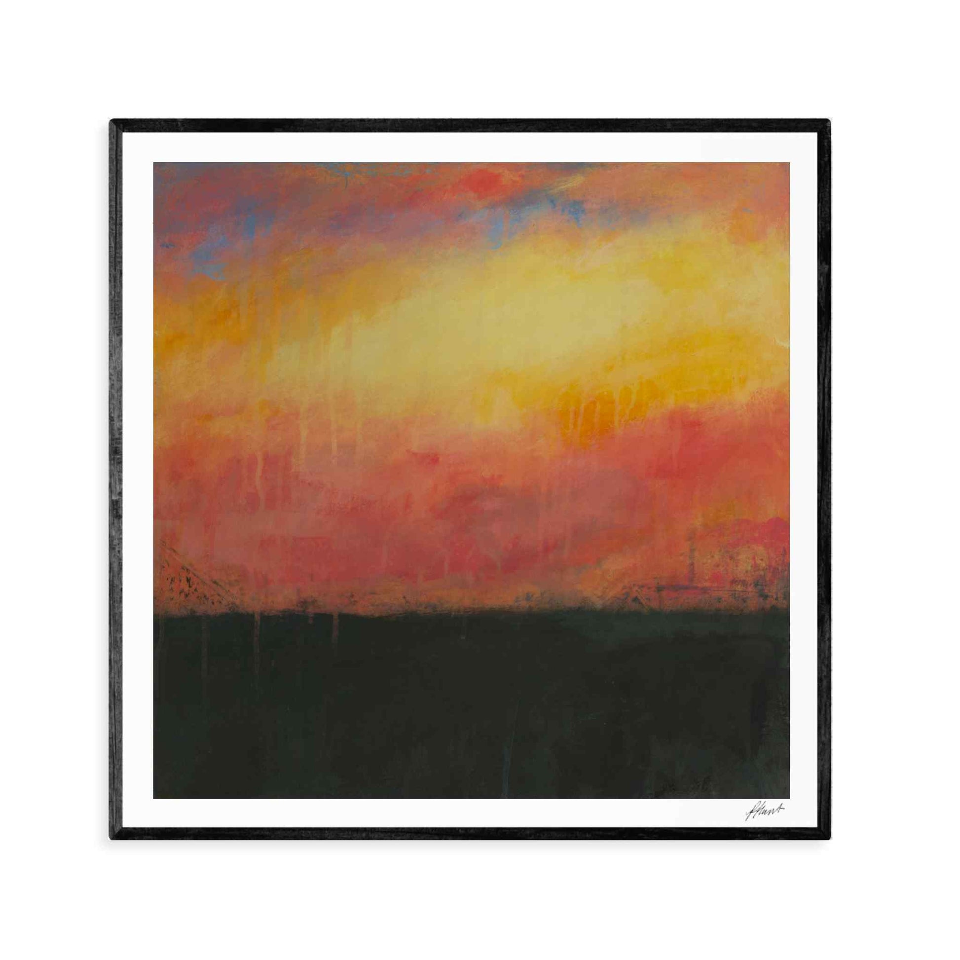 Vibrant Sunset Landscape Print by Rebecca Hurst Artist in Winchester