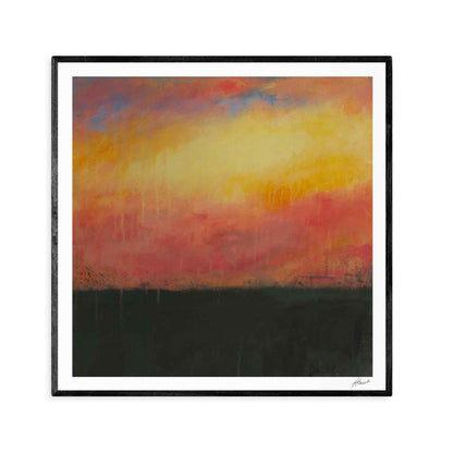 Vibrant Sunset Landscape Print by Rebecca Hurst Artist in Winchester