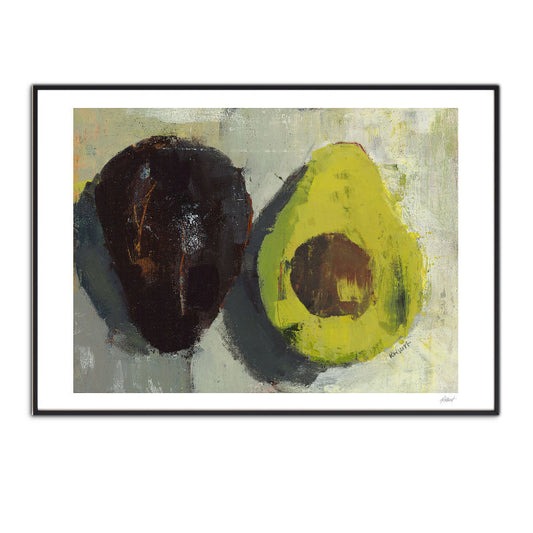 Still Life Avocado Fine Art Print by Rebecca Hurst Artist in Winchester Hampshire