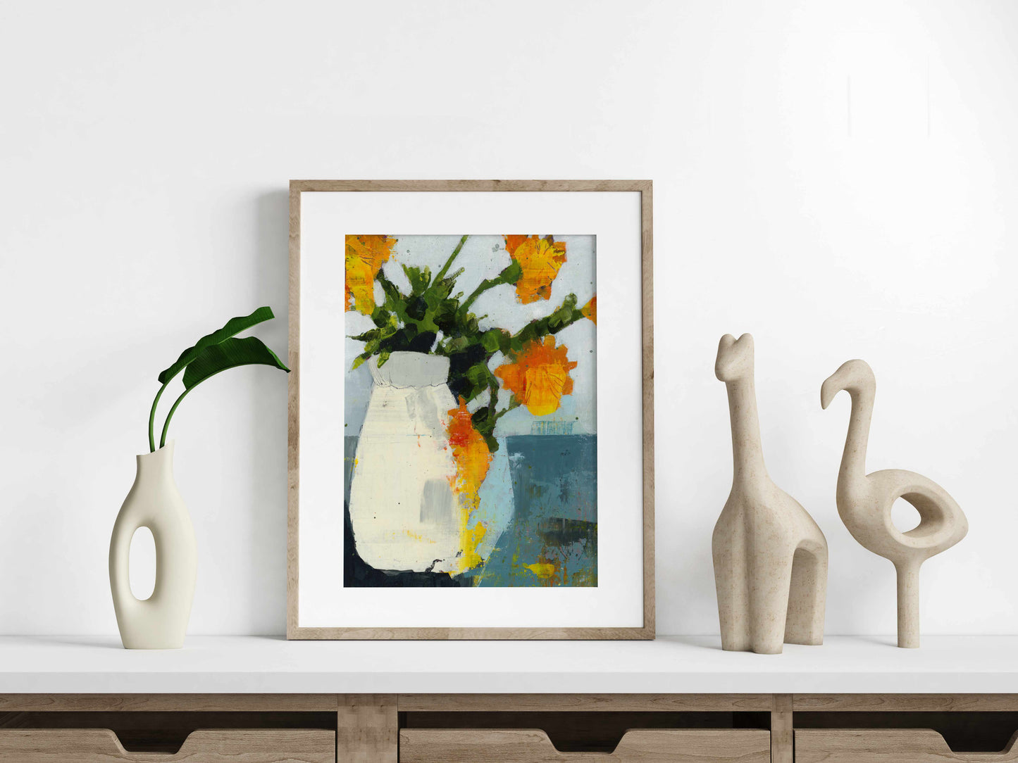 Marigolds print by Rebecca Hurst Artist