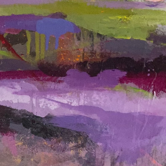 Video of Purple Reverie Painting created by Rebecca Hurst Artist